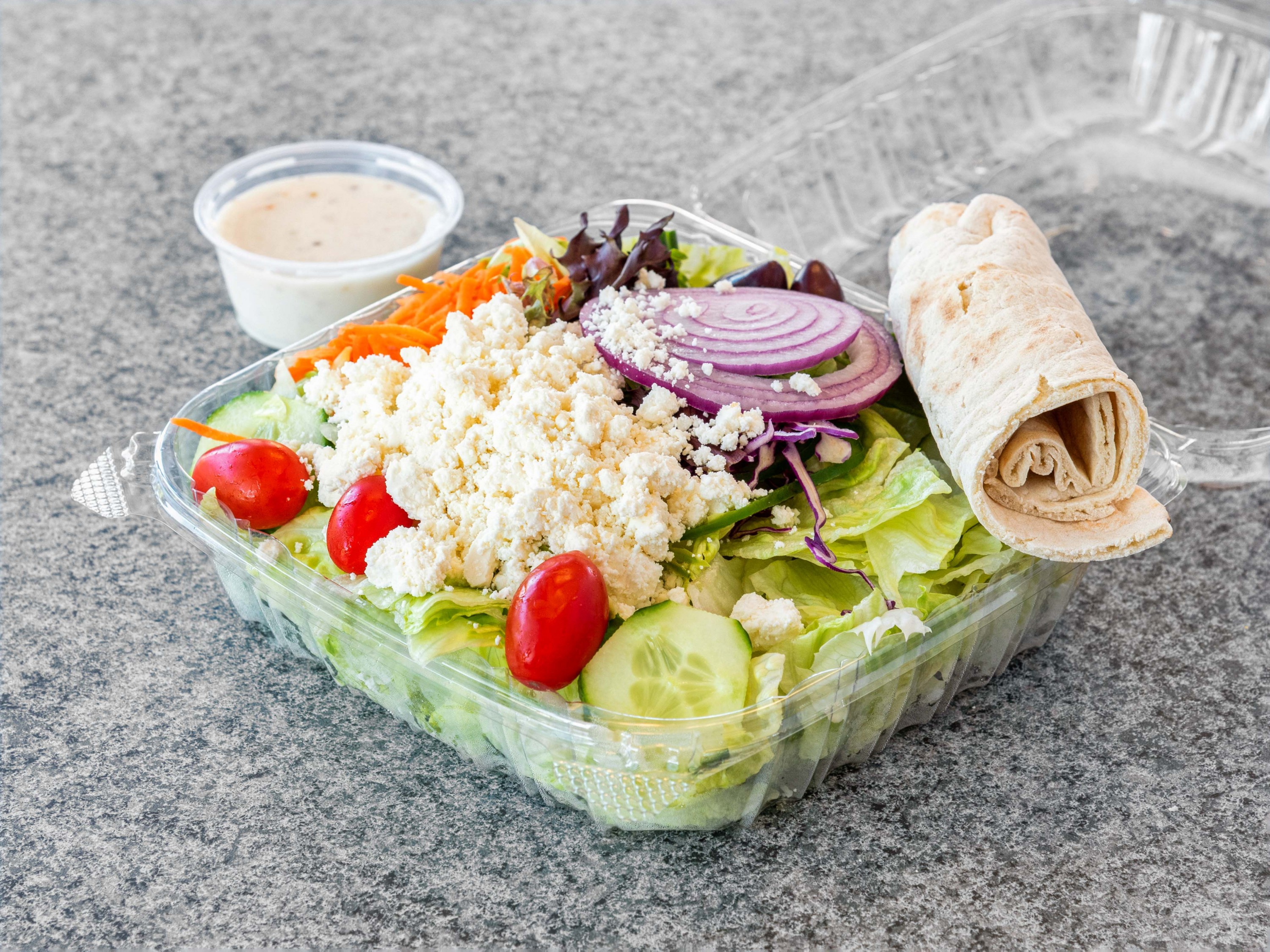 Order Greek Salad food online from Olympic Pizza store, Arlington on bringmethat.com