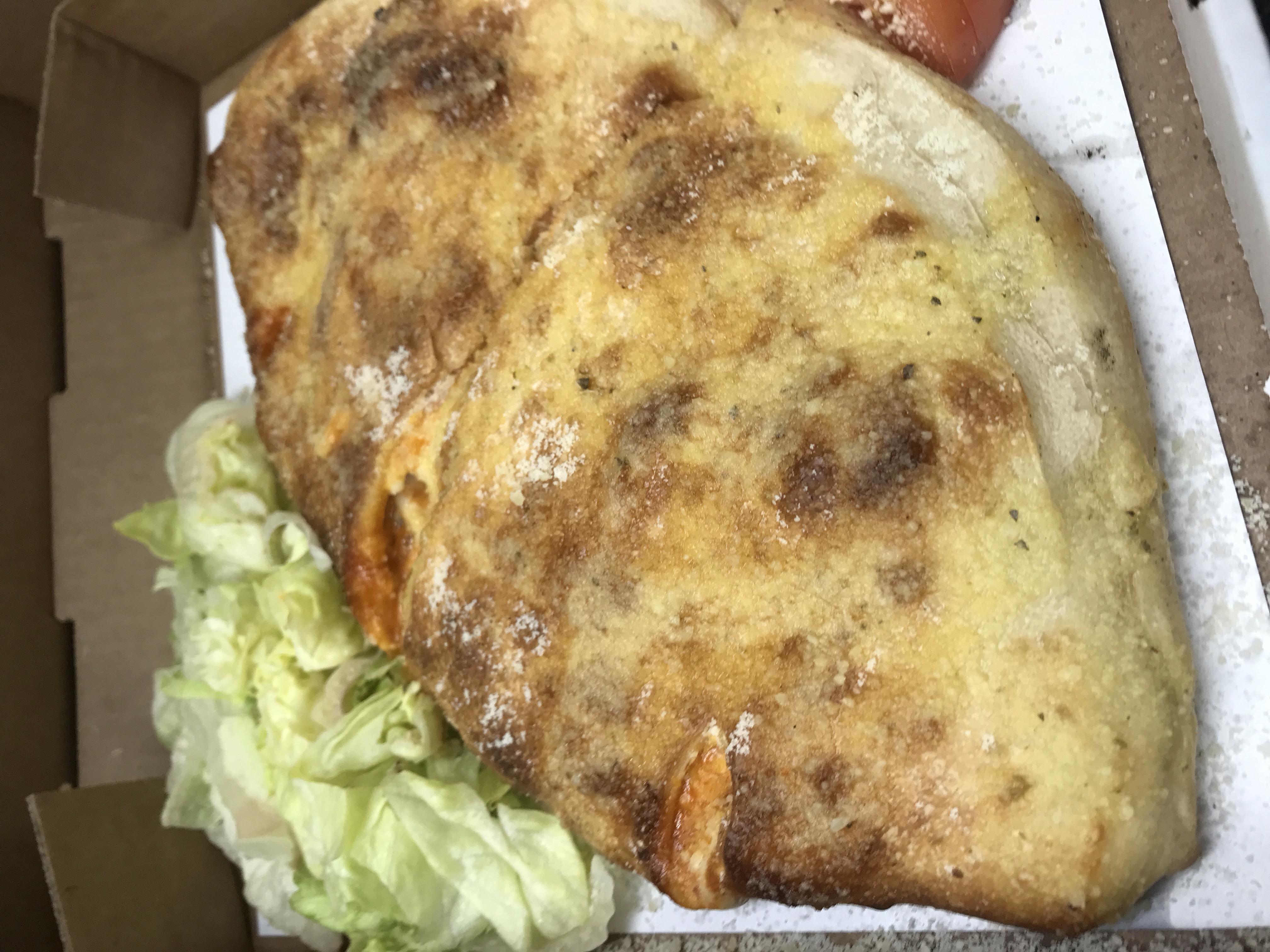 Order Calzone with 2 Toppings Daily Special food online from Pizza & Fish Express store, Detroit on bringmethat.com