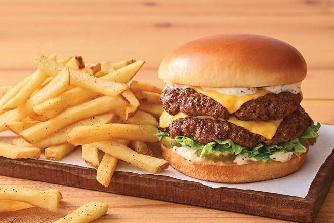 Order NEW Neighborhood Double Burger food online from Applebee's Grill + Bar store, Anchorage on bringmethat.com