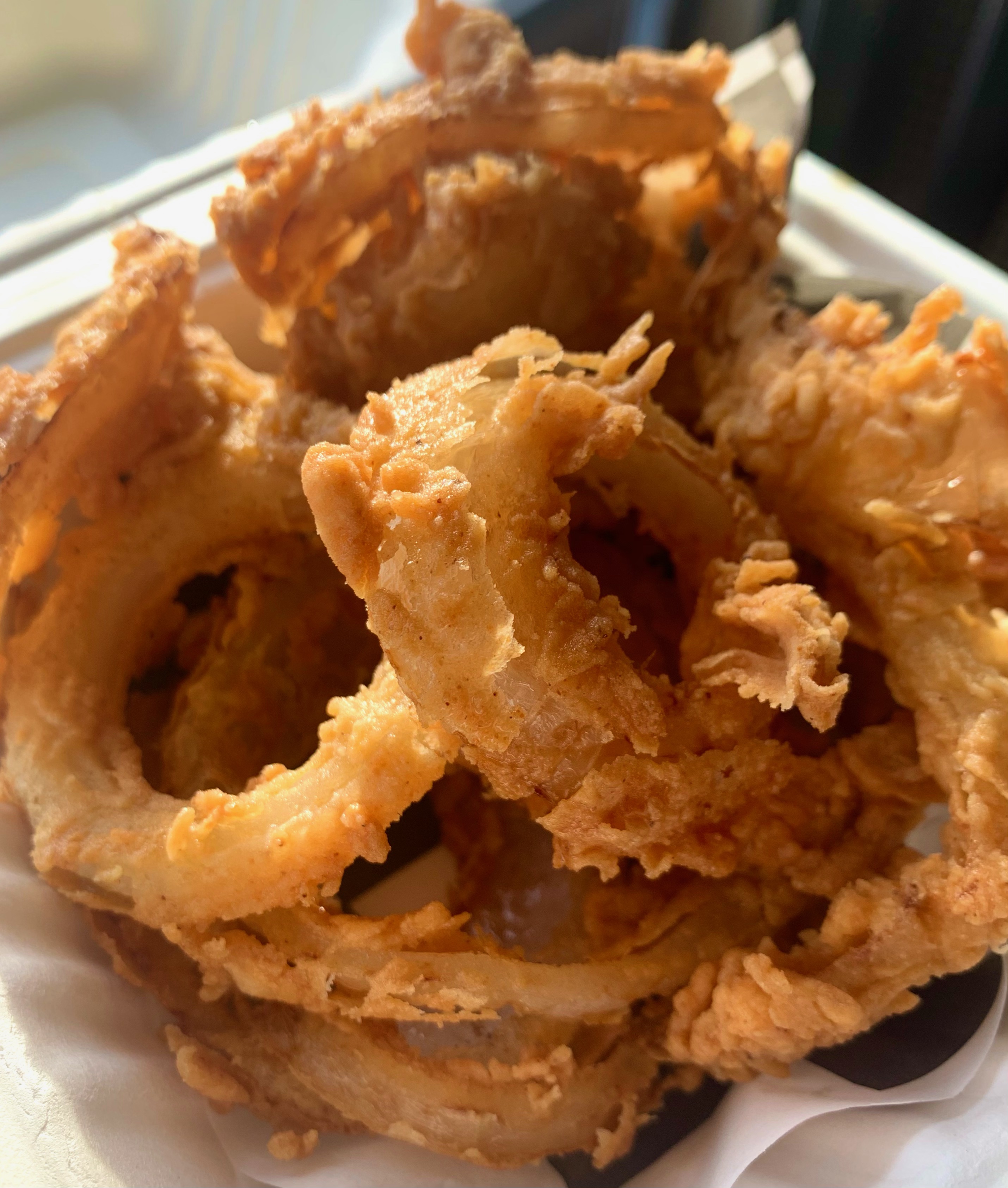 Order Crispy Onion Rings Lunch food online from Our Recipes Cafe & Catering store, Arbutus on bringmethat.com