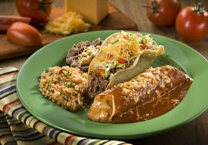 Order Special Taco, Enchilada, Rice & Beans food online from Manuel's Mexican store, Phoenix on bringmethat.com