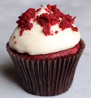 Order "Famous" Red Velvet Cupcake food online from Smallcakes store, Tyler on bringmethat.com