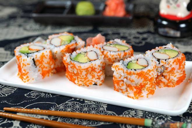 Order Tobiko california roll food online from Osaka sushi express & fresh fruit smoothies store, Chicago on bringmethat.com