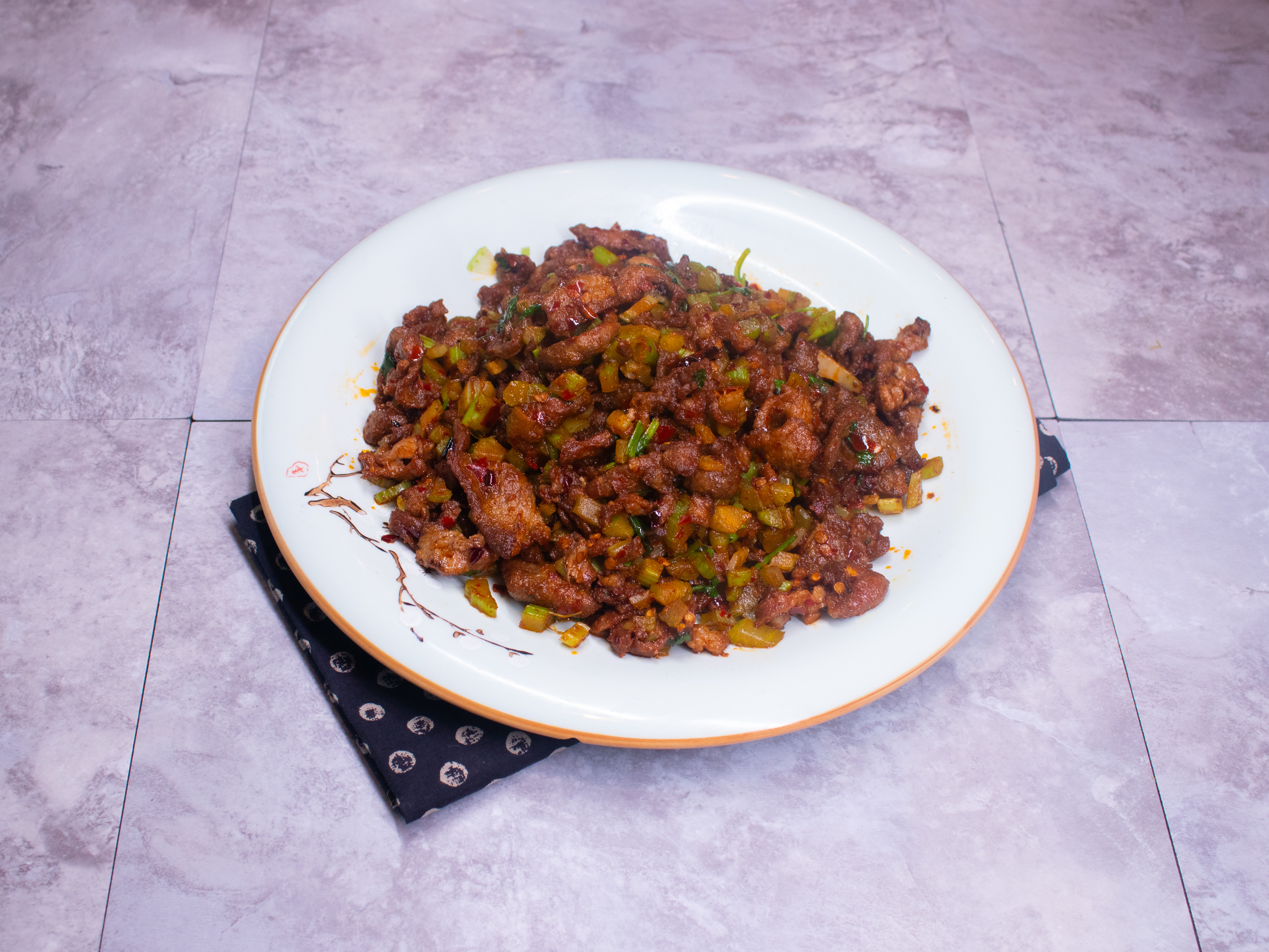 Order Sauteed Lamb with Cumin food online from Hu's Cooking store, Houston on bringmethat.com