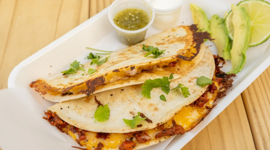 Order Pastor Quesadilla food online from Tacoly Moly store, Austin on bringmethat.com