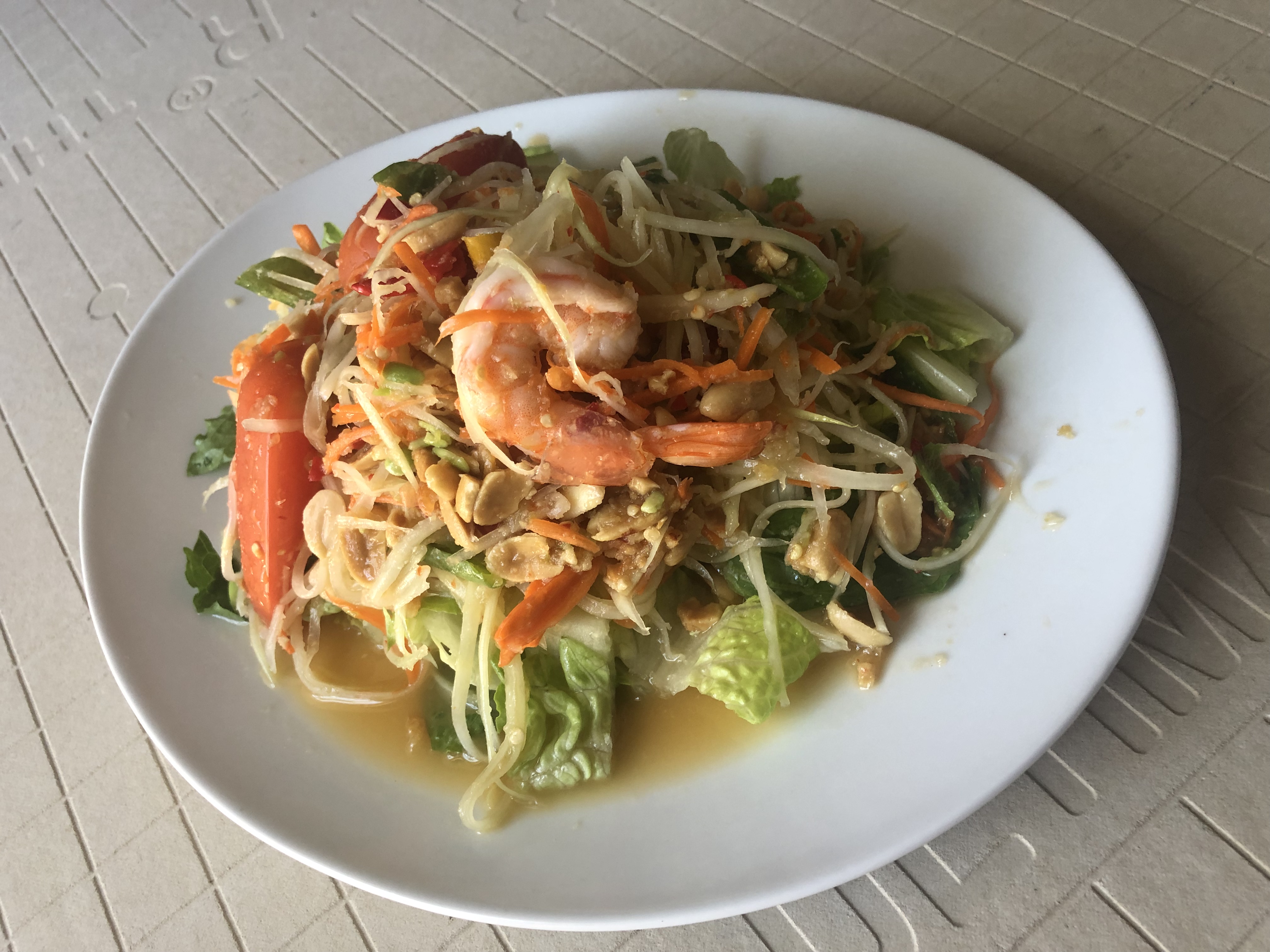 Order SA3. Papaya Salad food online from Thai Quality Restaurant store, Oxnard on bringmethat.com