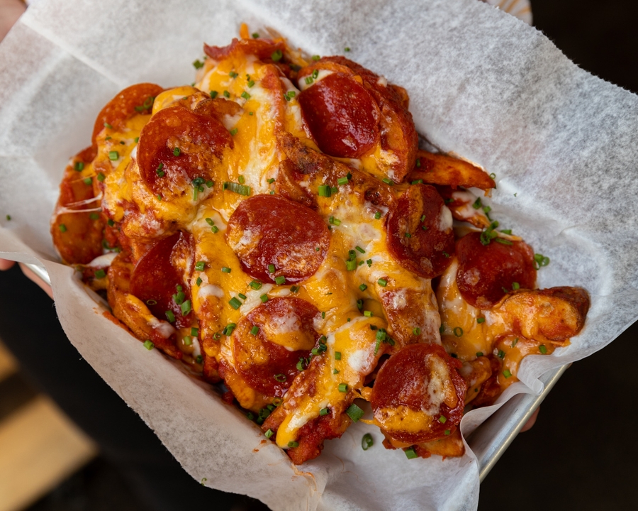 Order Pizza Fries food online from Boston Burger Company store, Salem on bringmethat.com