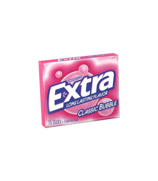Order Extra Sugar Free Gum, Classic Bubble, 15 Stick Slim Pack food online from Exxon Food Mart store, Port Huron on bringmethat.com
