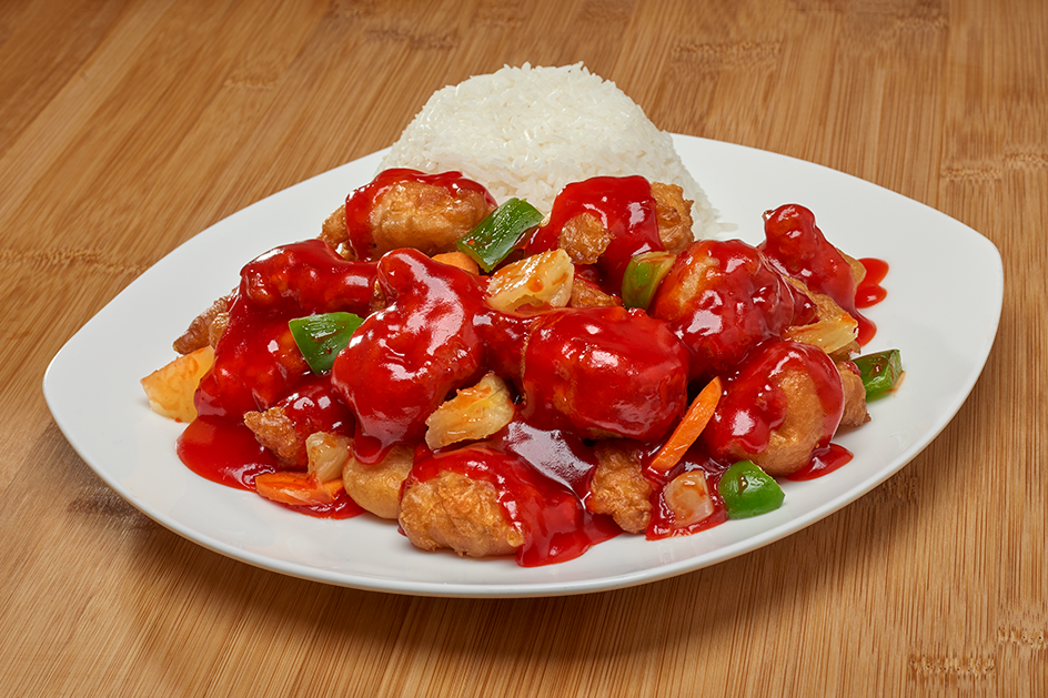 Order 1. Sweet and Sour Chicken Combo Plate food online from The Rice House store, Florissant on bringmethat.com