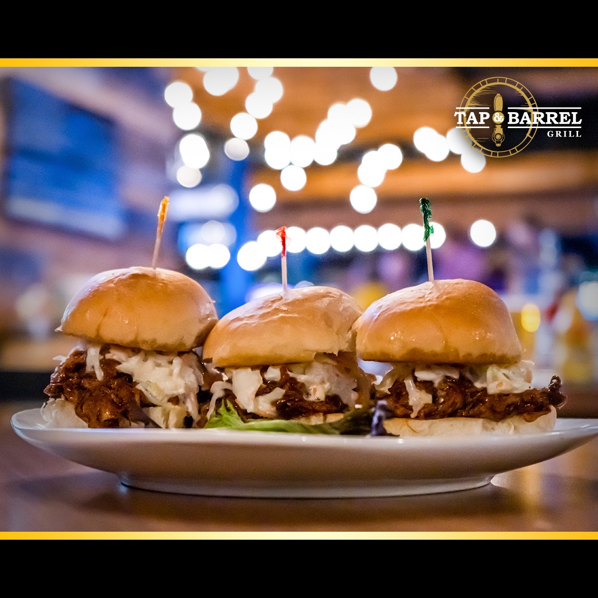 Order BUFFALO CHICKEN SLIDERS             food online from Tap & Barrel Grill store, Shelby Charter Township on bringmethat.com
