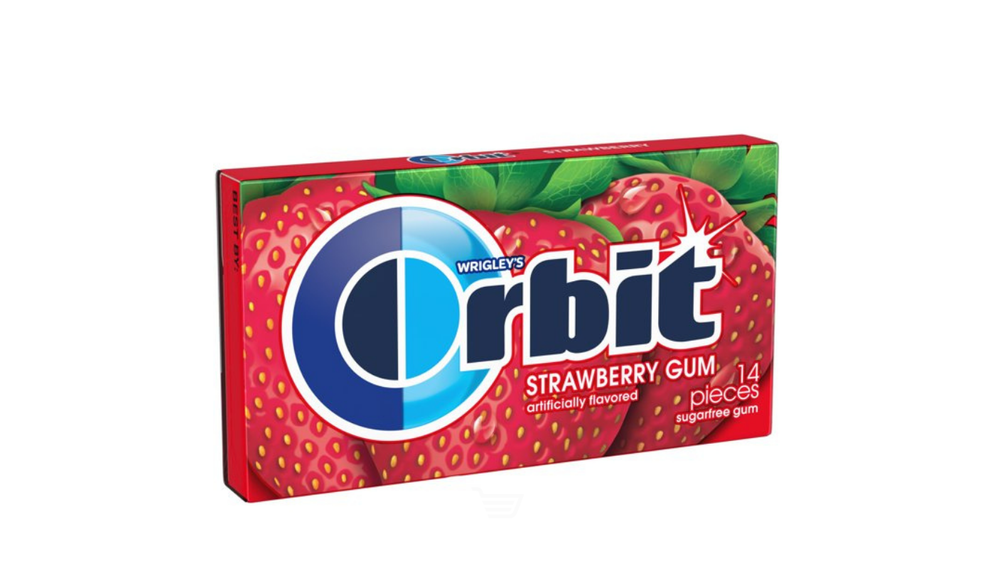 Order Orbit Sugarfree Strawberry Gum 14 CT food online from JR Food Mart store, Camarillo on bringmethat.com
