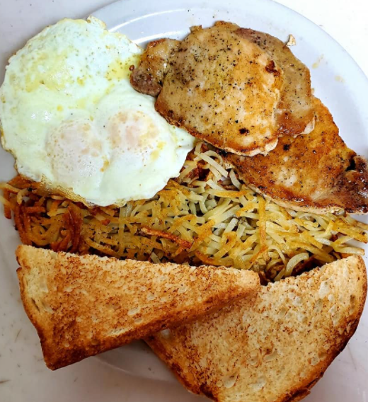 Order Pork Chops & Eggs food online from Hot Rodz Diner Terrell store, Terrell on bringmethat.com