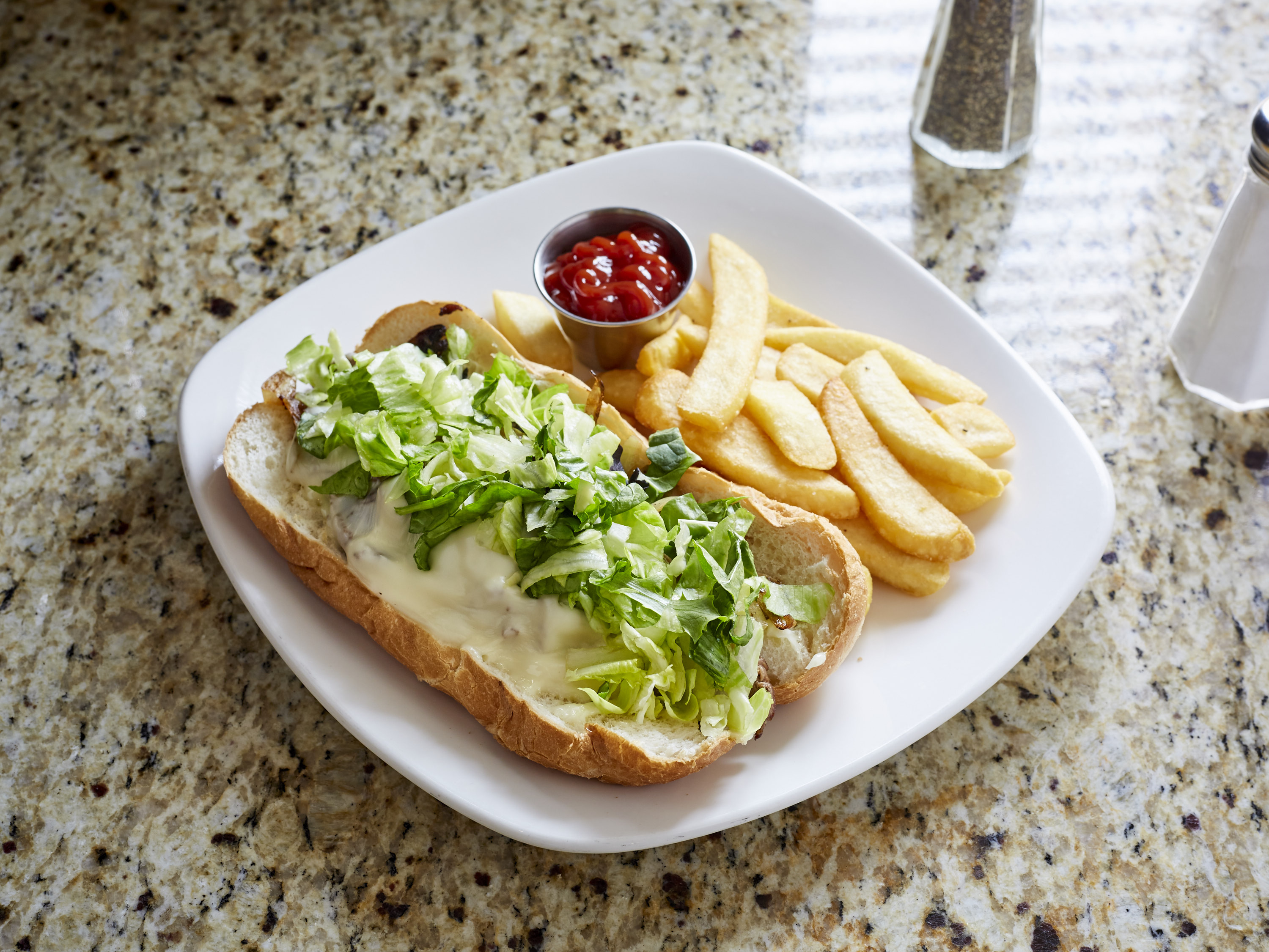 Order Philly Cheese Steak Sandwich food online from Caprese store, Dacula on bringmethat.com