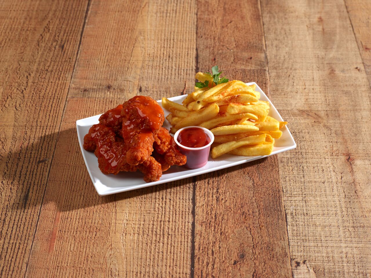 Order 5 Piece Buffalo Chicken Fingers with Fries food online from Edgewood Pizza store, Atlanta on bringmethat.com