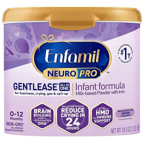 Order Enfamil NeuroPro Gentlease Infant Formula Reusable Powder Tub - 19.5 oz food online from Walgreens store, Greenville on bringmethat.com