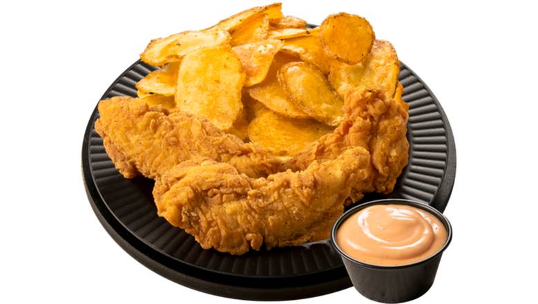 Order 3  Piece Tender Dinner food online from Pizza Ranch store, Sioux City on bringmethat.com