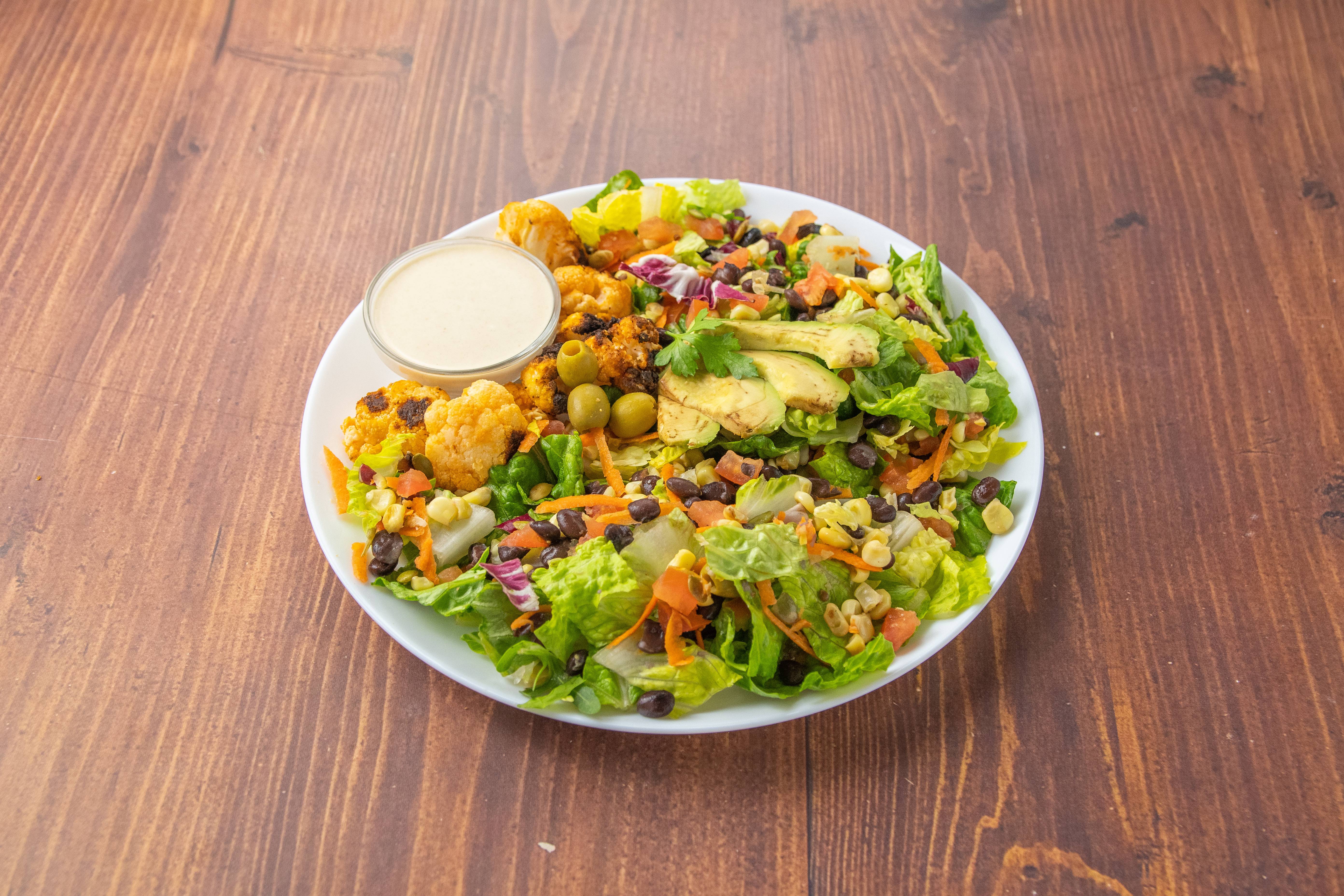 Order Taco Salad (V) food online from Mead Green Door Cafe store, Orange on bringmethat.com