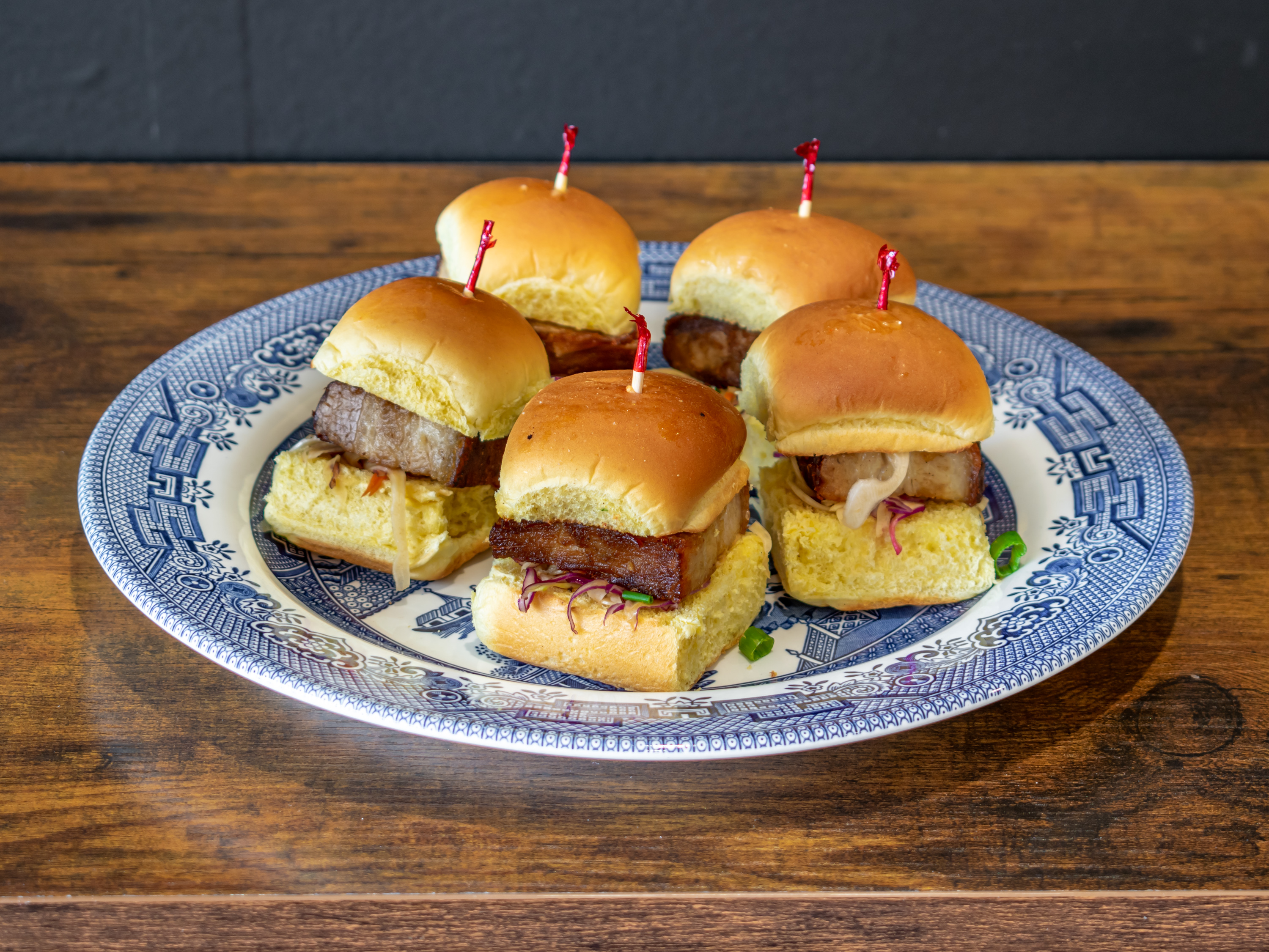 Order Fatty Pork Belly Sliders with Thai Slaw food online from Thai Cookery store, Hawthorne on bringmethat.com