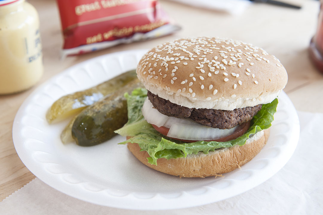 Order Beef Hamburger + Fries food online from Rabbi's Daughter store, Los Angeles on bringmethat.com