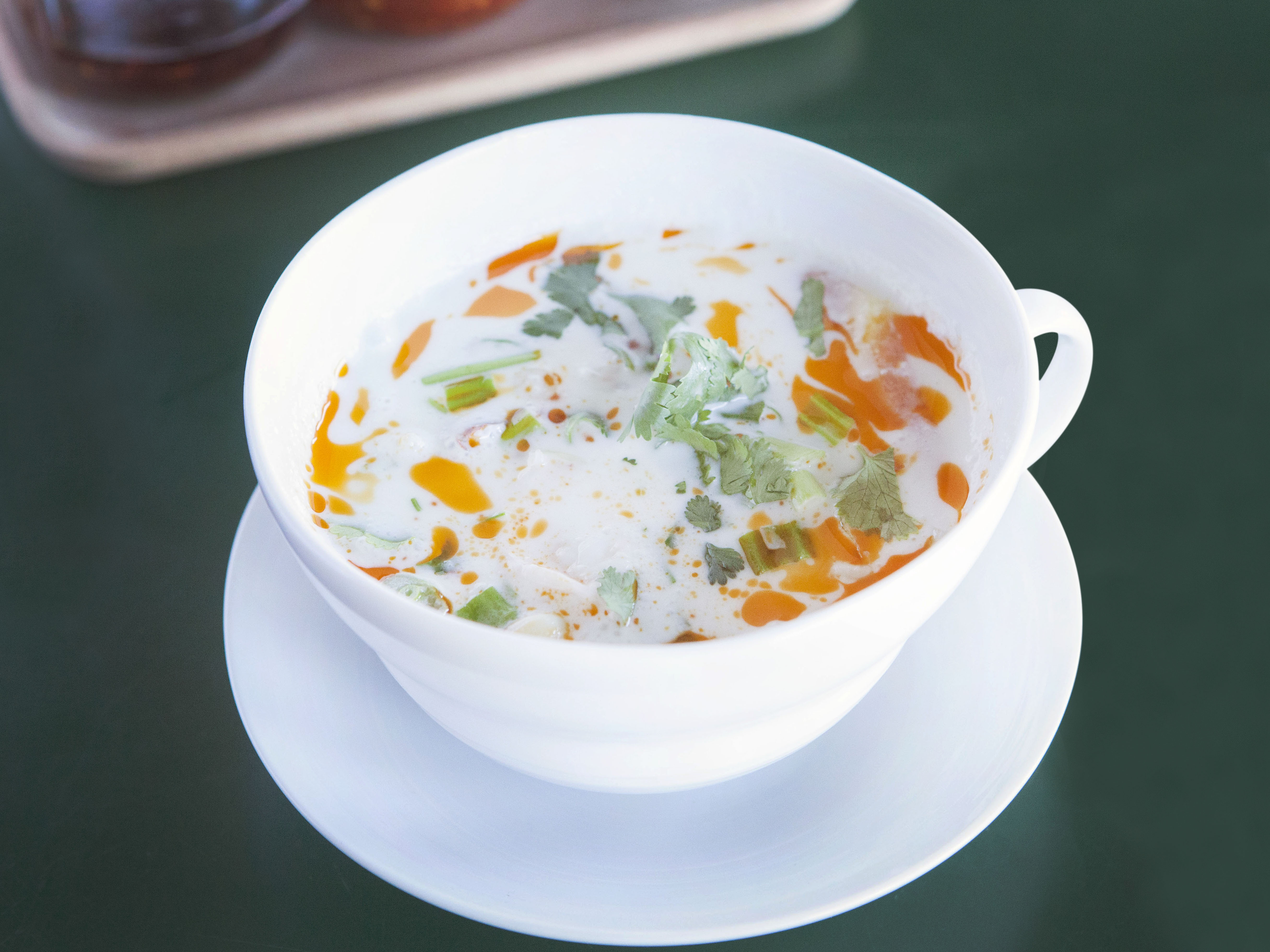 Order Tom Kha Soup food online from La Moon Thai Eatery store, San Diego on bringmethat.com
