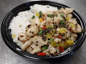 Order (AD) Chopped Pepper Hot Fish Lunch 剁椒魚 food online from La Bu La store, Bellevue on bringmethat.com