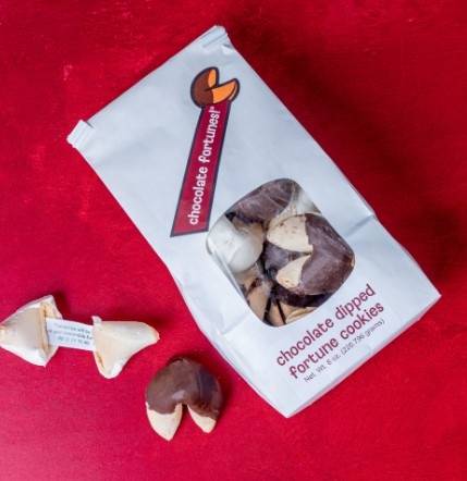 Order Chocolate Fortune Cookies (BAG - 12 pc) food online from Chin Chin store, West Hollywood on bringmethat.com