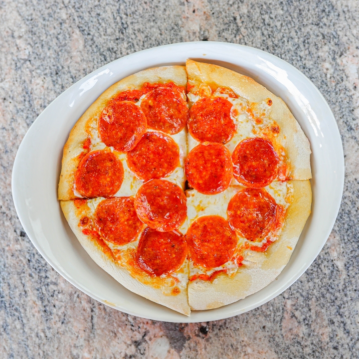 Order Kids Pepperoni Pizza food online from Olive Pit - Huntington Beach store, Huntington Beach on bringmethat.com