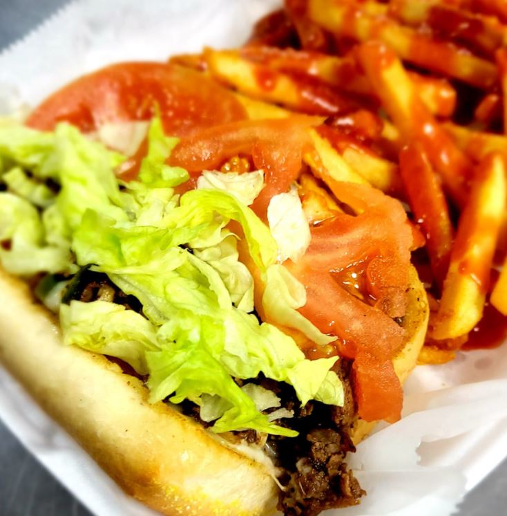 Order Philly Steak Sandwich food online from Shrimps Fish And Chicken store, Hobart on bringmethat.com