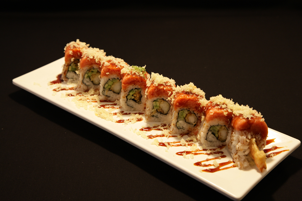 Order 8 Pieces Hot Night Roll food online from Oki Doki Sushi store, Hermosa Beach on bringmethat.com