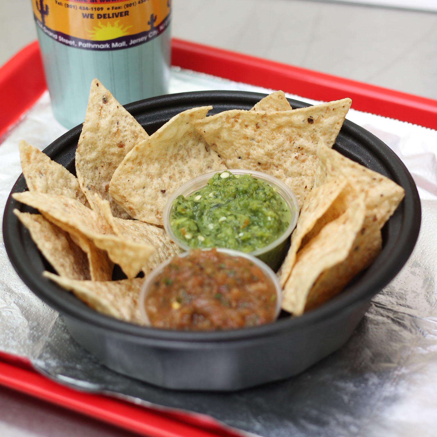 Order Chips and Guacamole food online from Burritoville Mexican Restaurant store, Jersey City on bringmethat.com