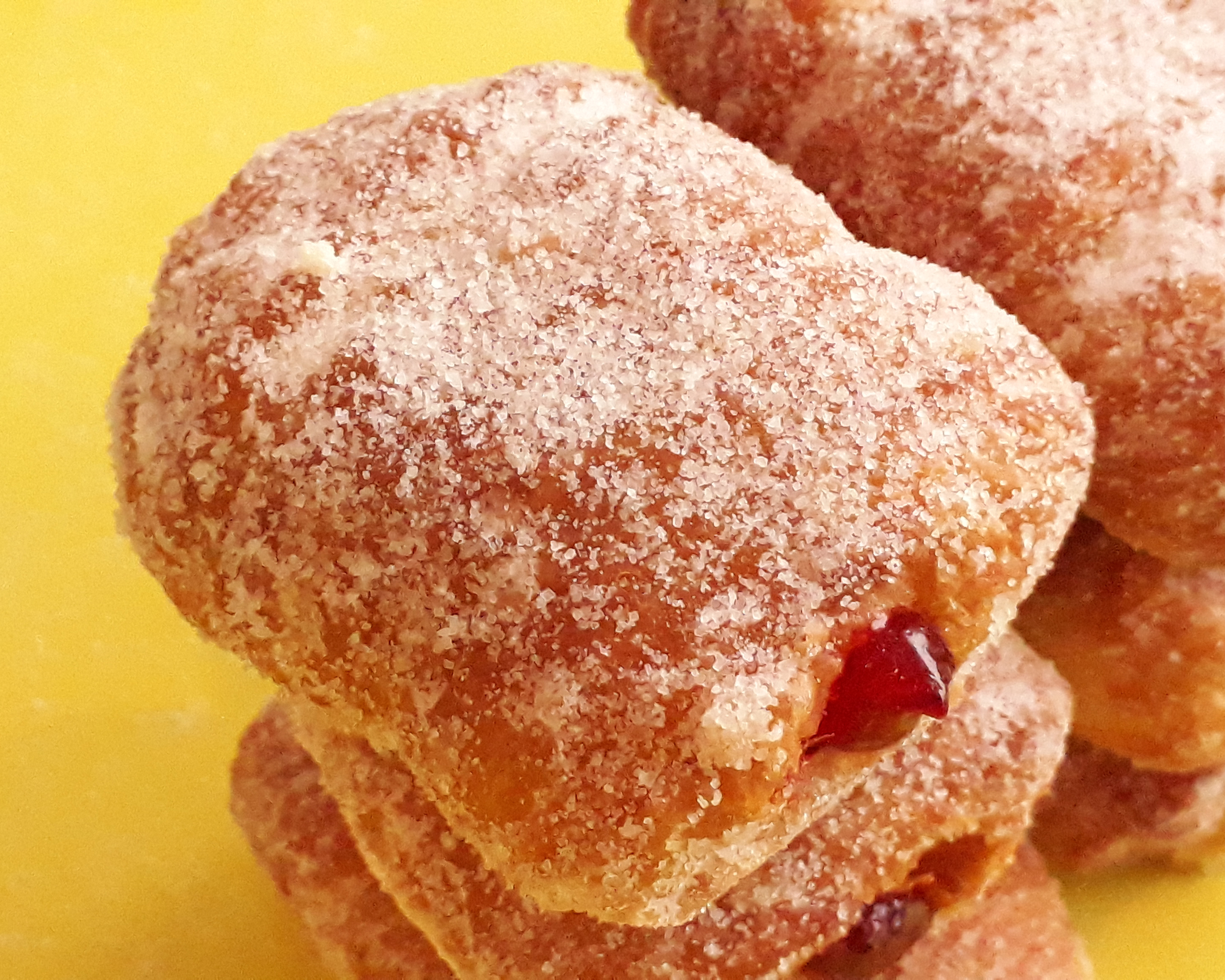 Order Raspberry Filled Croissant Holes food online from Jaram's Donuts store, Dallas on bringmethat.com