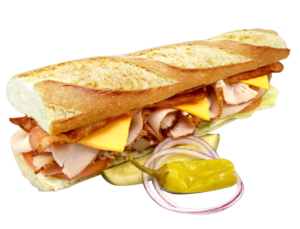 Order 27. Turkey Club with Bacon Baguette food online from Lee's Sandwiches store, Arlington on bringmethat.com