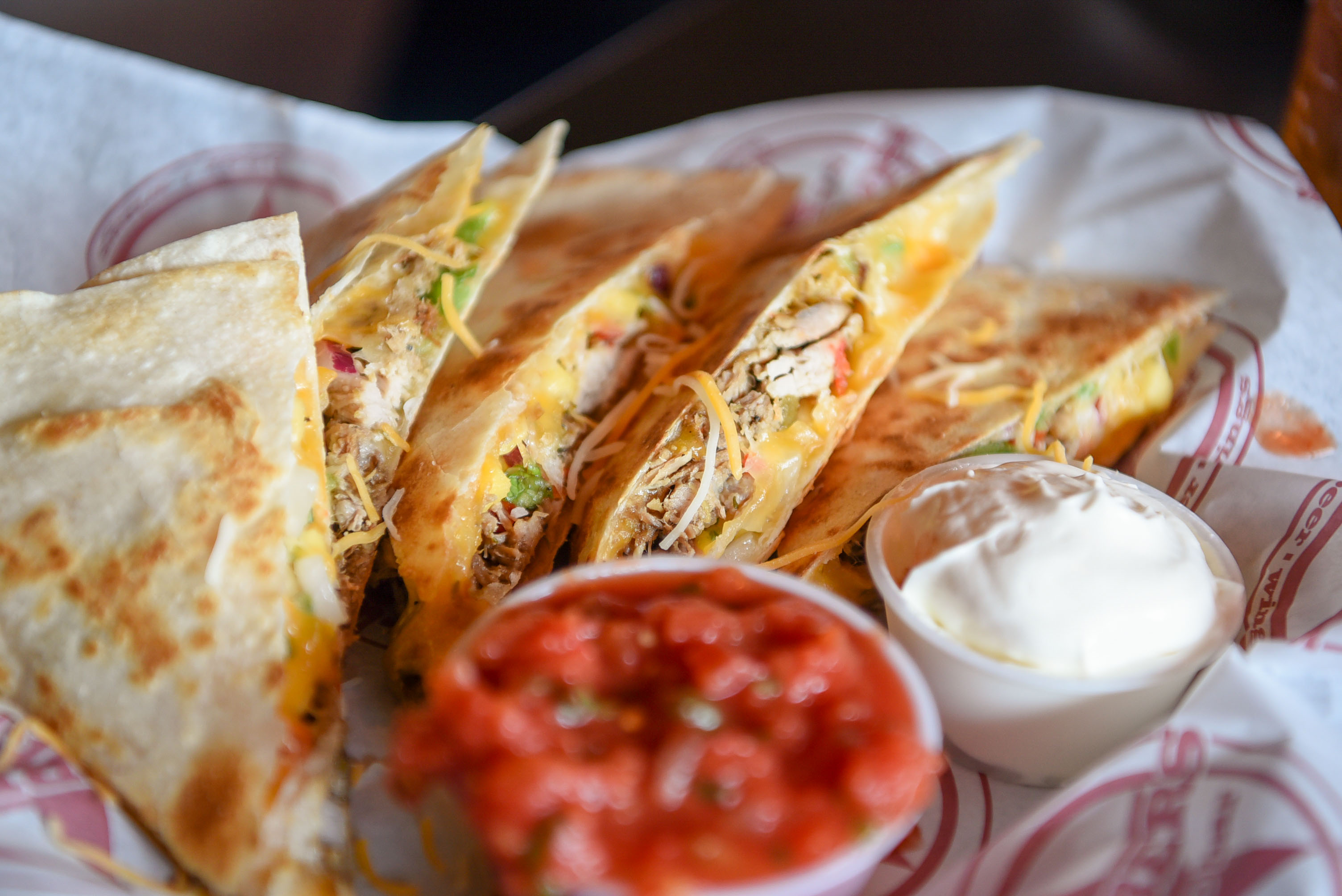 Order Ancho Chile Chicken Quesadilla food online from Bombers Burrito Bar store, Schenectady on bringmethat.com