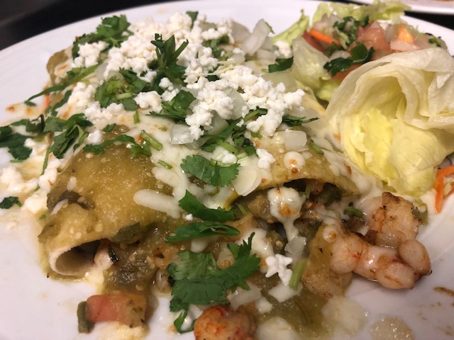 Order Enchiladas de Mariscos food online from Chavelo's Mexican Bar & Grill store, Henderson on bringmethat.com