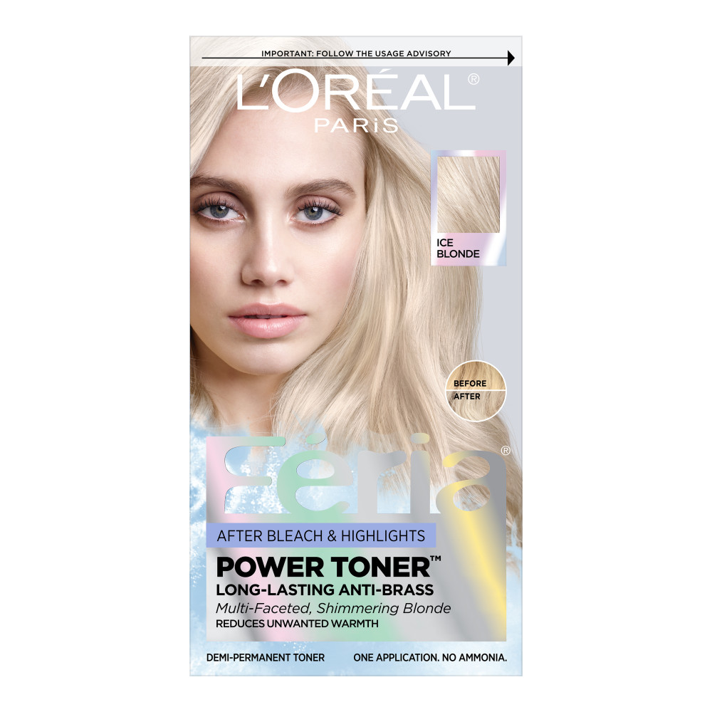 Order L'Oreal Paris Feria Power Toner, Long Lasting Anti Brass Toner - Ice Blonde 9P, 1 ct food online from Rite Aid store, Cathedral City on bringmethat.com
