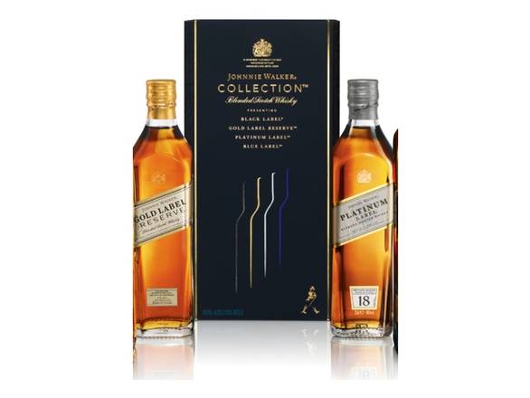 Order Johnnie Walker Collection - 4x 200ml Bottles food online from Josh Wines & Liquors Inc store, New York on bringmethat.com