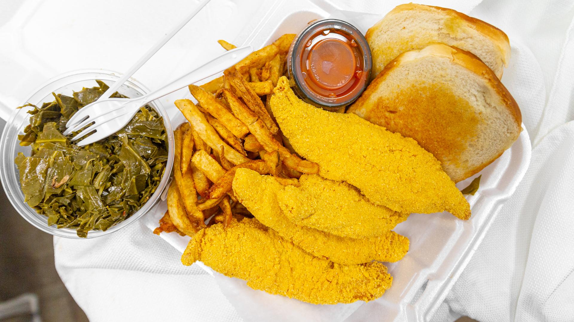 Order Fried Cat Fish Dinner food online from Ridiculous Eatz store, Columbus on bringmethat.com
