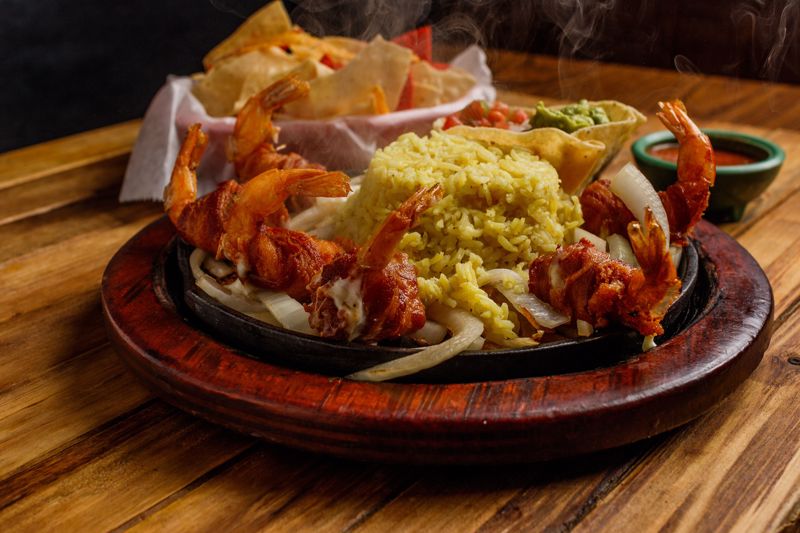 Order Shrimp Brocheta (Large) food online from Cilantros Mexican Restaurant store, Houston on bringmethat.com
