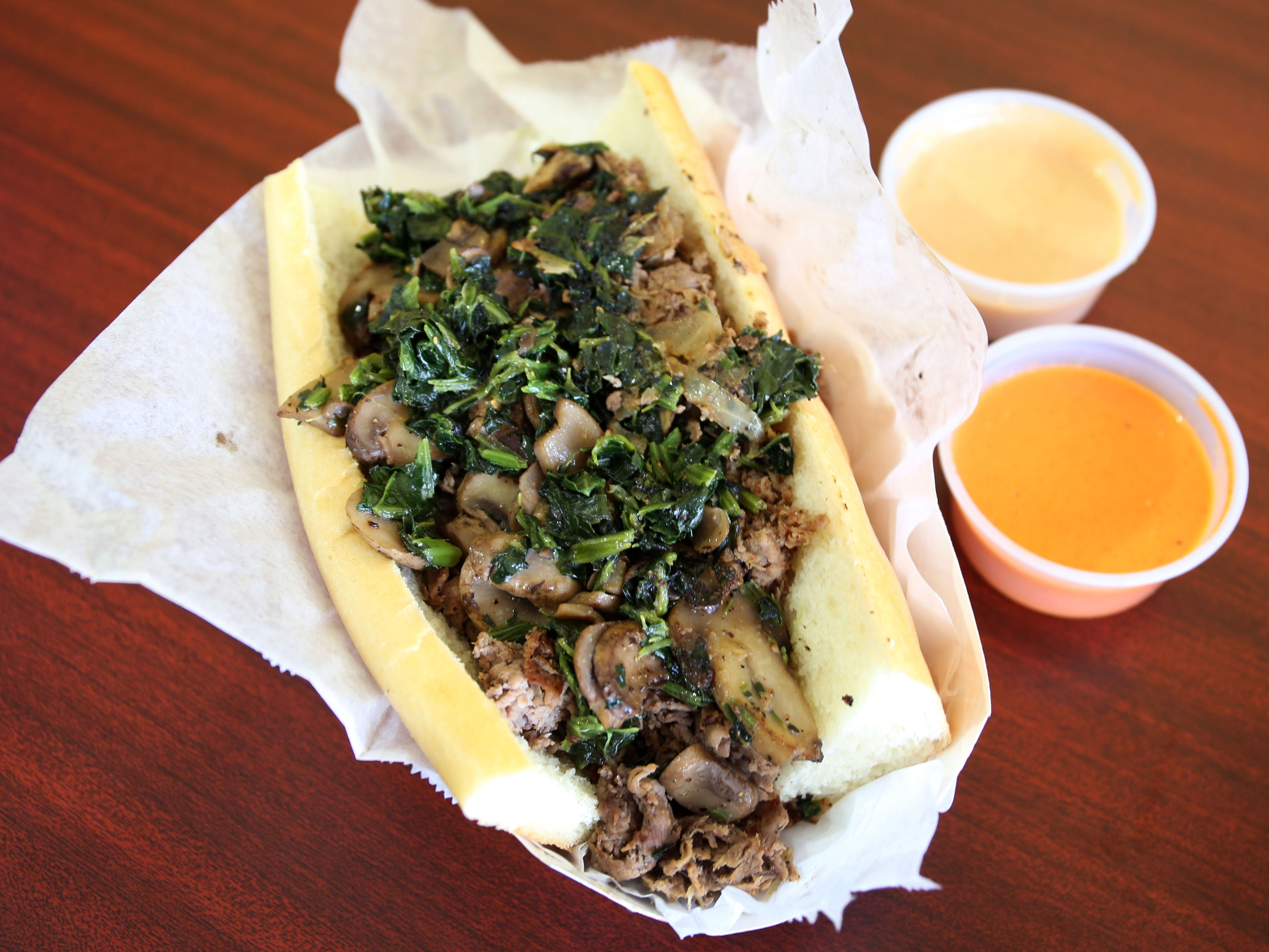 Order Spinach Steak Sandwich Combo food online from Philly Specials store, San Jose on bringmethat.com