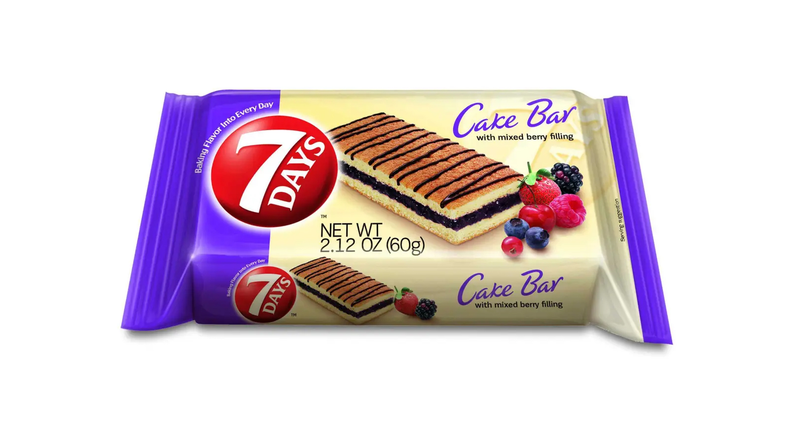 Order 7Days Mixed Berry Cake Bar food online from Extramile store, San Bernardino on bringmethat.com