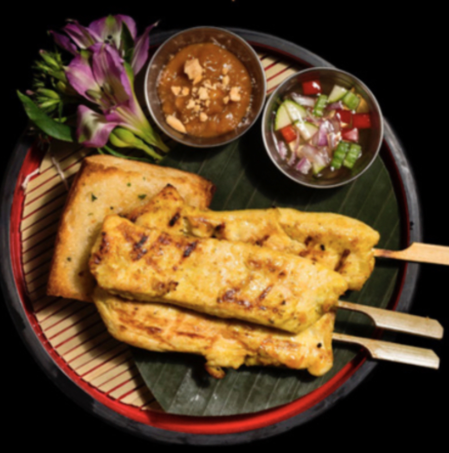 Order Grilled Chicken Sate food online from Bangkok Cuisine store, Forest Hills on bringmethat.com