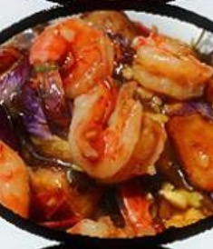 Order Shrimp and Pork Eggplant food online from King Thai Restaurant store, Saint Paul on bringmethat.com