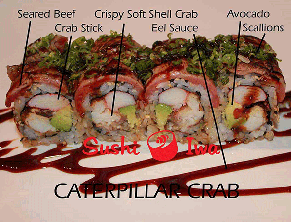 Order CATERPILLAR CRAB food online from Sushi Iwa store, Clayton on bringmethat.com