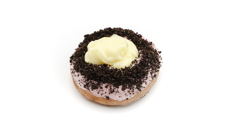 Order Strawberry Cookies and Cream Donut food online from Desert Donuts store, Phoenix on bringmethat.com