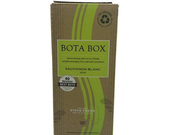 Order Bota Box Sauvignon Blanc, 3L Box food online from Babaro Liquor Store store, Peabody on bringmethat.com