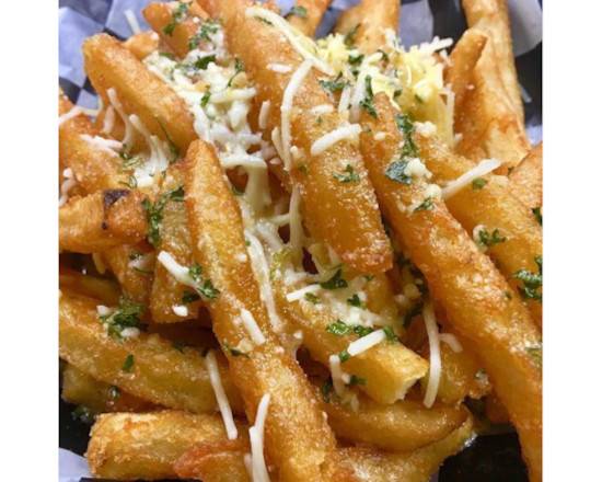 Order Garlic Parm Fries food online from Menches Brothers Restaurant and Pub store, Uniontown on bringmethat.com