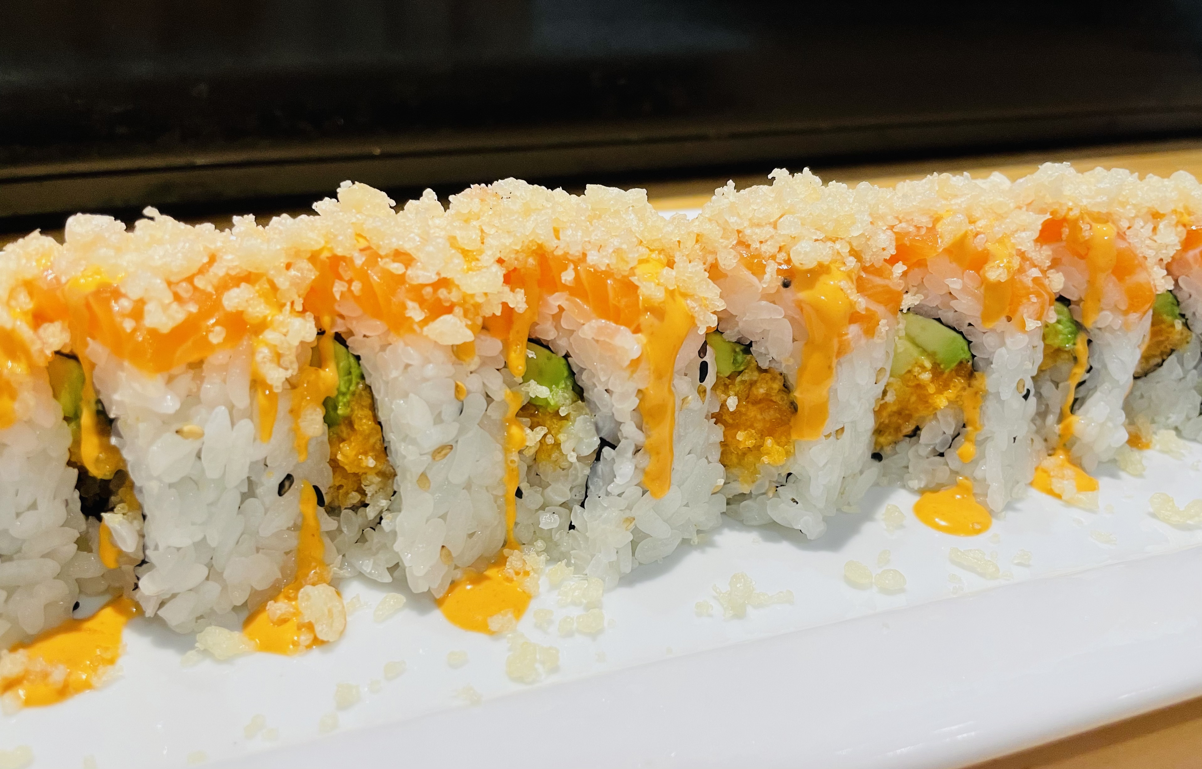 Order Salmon Lover Roll (8pcs) food online from Rainbow Sushi store, Germantown on bringmethat.com