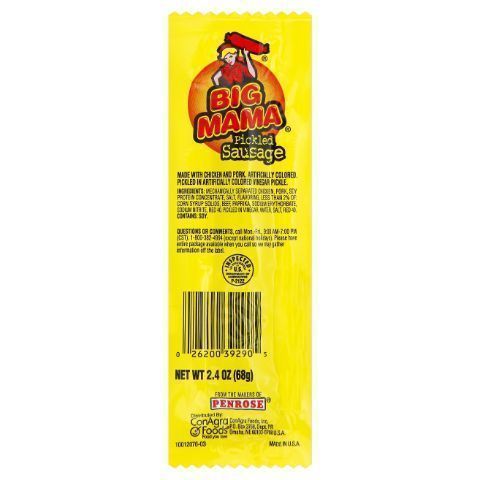 Order Big Mama Pickled Sausage 2.4oz food online from Aplus store, Liverpool on bringmethat.com