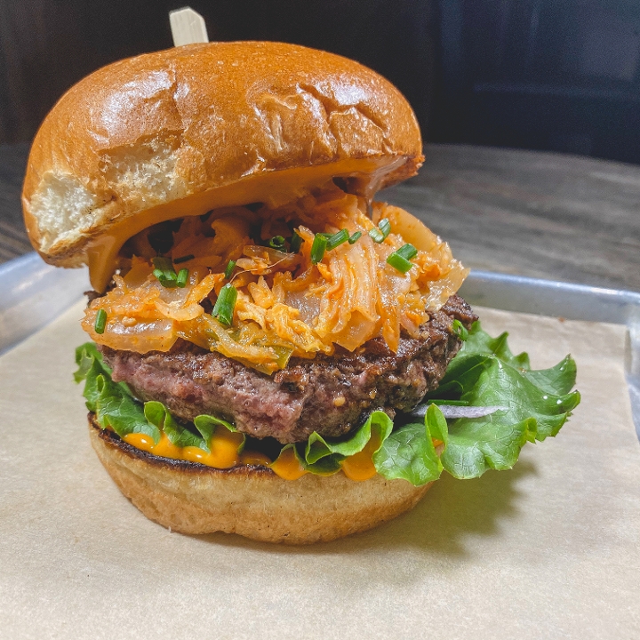Order Kimchi Burger food online from Maple Landing store, Dallas on bringmethat.com