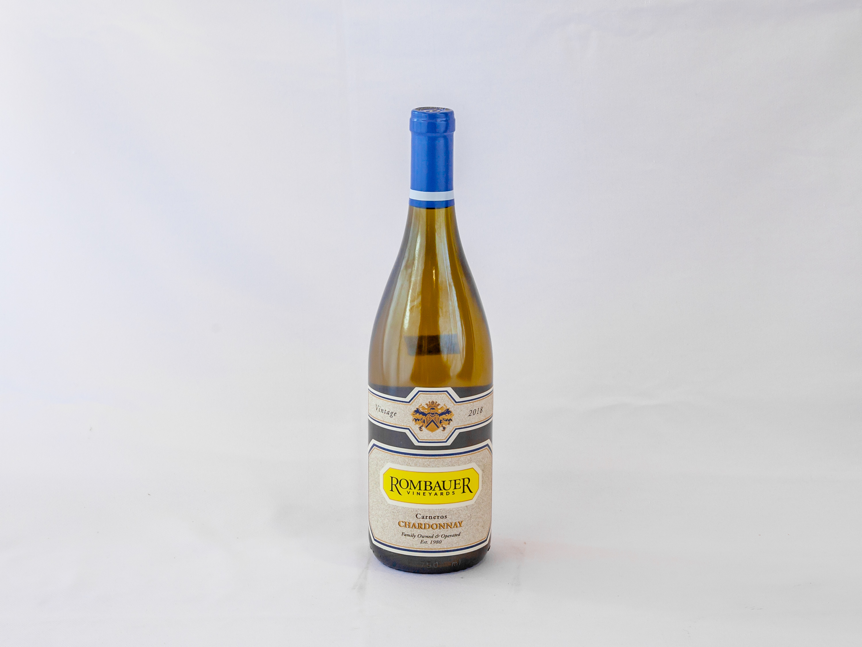 Order Rombauer Vineyards Chardonnay, 750ml Wine food online from Galleria liqueurs (old town) store, Chicago on bringmethat.com